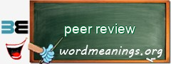 WordMeaning blackboard for peer review